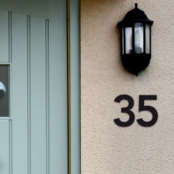 NUMERO DE MAISON DROIT EN PLEXI NOIR BRILLANT