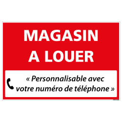 PANNEAU IMMOBILIER MAGASIN A LOUER A PERSONNALISER AKYLUX 3,5mm - 600x400mm (G1350_PERSO)