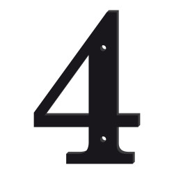 NUMERO DE MAISON ELEGANT EN PLEXI NOIR BRILLANT