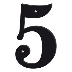 NUMERO DE MAISON ELEGANT EN PLEXI NOIR BRILLANT