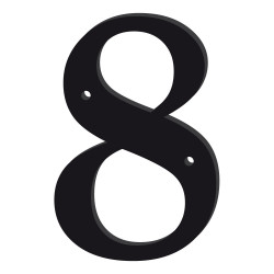 NUMERO DE MAISON ELEGANT EN PLEXI NOIR BRILLANT