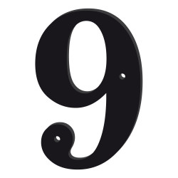 NUMERO DE MAISON ELEGANT EN PLEXI NOIR BRILLANT