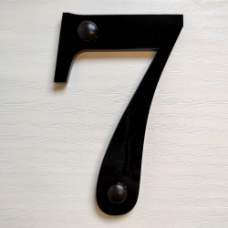 NUMERO DE MAISON ELEGANT EN PLEXI NOIR BRILLANT