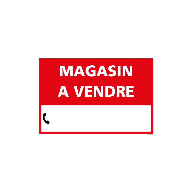 PANNEAU MAGASIN A VENDRE AKYLUX 3,5mm - 600x400mm - LIVRE AVEC UNE PLANCHE DE CHIFFRES (G1351)