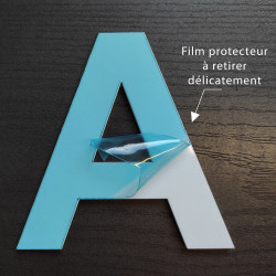Lettre Décorative Plexiglass Blanc. Lettrage Adhésif Plastique Plexi. Lettre Autocollante pour Prénom, Décoration Mariage, Ensei