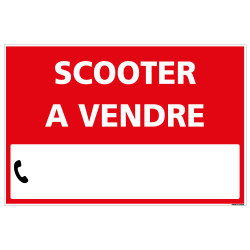 PANNEAU SCOOTER A VENDRE AKYLUX 3,5mm - 600x400mm - LIVRE AVEC UNE PLANCHE DE CHIFFRES (G1353)