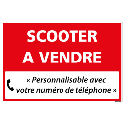 PANNEAU IMMOBILIER SCOOTER A VENDRE A PERSONNALISER AKYLUX 3,5mm - 600x400mm (G1353_PERSO)