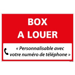 PANNEAU IMMOBILIER BOX A LOUER A PERSONNALISER AKYLUX 3,5mm - 600x400mm (G1354_PERSO)