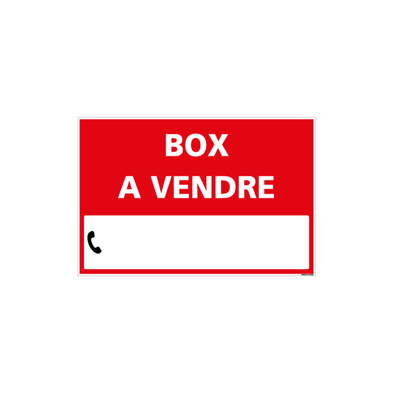 PANNEAU BOX A VENDRE AKYLUX 3,5mm - 600x400mm - LIVRE AVEC UNE PLANCHE DE CHIFFRES (G1355)