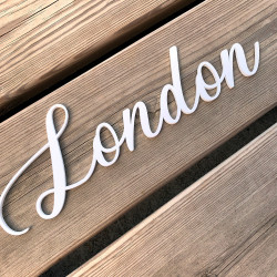 Mot Décoratif Cuisine, Dressing, Welcome, Home? Décoration Murale Lettrage Relief. Mot Géant 3D Plexi Blanc