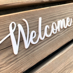 Mot Décoratif Cuisine, Dressing, Welcome, Home? Décoration Murale Lettrage Relief. Mot Géant 3D Plexi Blanc