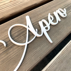 Mot Décoratif Cuisine, Dressing, Welcome, Home? Décoration Murale Lettrage Relief. Mot Géant 3D Plexi Blanc