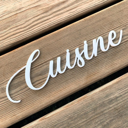 Mot Décoratif Cuisine, Dressing, Welcome, Home? Décoration Murale Lettrage Relief. Mot Géant 3D Plexi Blanc