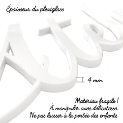 Mot Décoratif Cuisine, Dressing, Welcome, Home? Décoration Murale Lettrage Relief. Mot Géant 3D Plexi Blanc