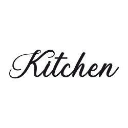 Mot Décoratif Cuisine, Dressing, Welcome, Home? Décoration Murale Lettrage Relief. Mot Géant 3D Plexi Noir 27, 57ou 80 cm