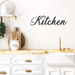 Mot Décoratif Cuisine, Dressing, Welcome, Home? Décoration Murale Lettrage Relief. Mot Géant 3D Plexi Noir 27, 57ou 80 cm
