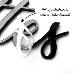 Mot Décoratif Cuisine, Dressing, Welcome, Home? Décoration Murale Lettrage Relief. Mot Géant 3D Plexi Noir 27, 57ou 80 cm