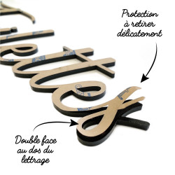 Mot Décoratif Cuisine, Dressing, Welcome, Home? Décoration Murale Lettrage Relief. Mot Géant 3D Plexi Noir 27, 57ou 80 cm
