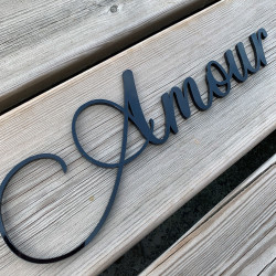 Mot Décoratif Cuisine, Dressing, Welcome, Home? Décoration Murale Lettrage Relief. Mot Géant 3D Plexi Noir 27, 57ou 80 cm