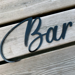 Mot Décoratif Cuisine, Dressing, Welcome, Home? Décoration Murale Lettrage Relief. Mot Géant 3D Plexi Noir 27, 57ou 80 cm