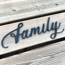 Mot Décoratif Cuisine, Dressing, Welcome, Home? Décoration Murale Lettrage Relief. Mot Géant 3D Plexi Noir 27, 57ou 80 cm