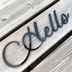 Mot Décoratif Cuisine, Dressing, Welcome, Home? Décoration Murale Lettrage Relief. Mot Géant 3D Plexi Noir 27, 57ou 80 cm