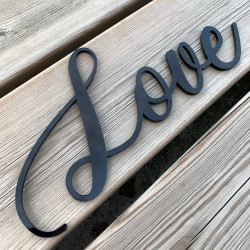 Mot Décoratif Cuisine, Dressing, Welcome, Home? Décoration Murale Lettrage Relief. Mot Géant 3D Plexi Noir 27, 57ou 80 cm
