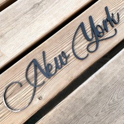 Mot Décoratif Cuisine, Dressing, Welcome, Home? Décoration Murale Lettrage Relief. Mot Géant 3D Plexi Noir 27, 57ou 80 cm