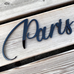 Mot Décoratif Cuisine, Dressing, Welcome, Home? Décoration Murale Lettrage Relief. Mot Géant 3D Plexi Noir 27, 57ou 80 cm