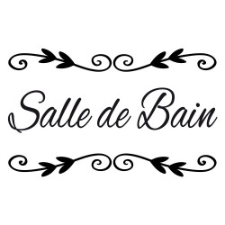 STICKER PORTE SALLE DE BAIN DECO CHIC (I0295)