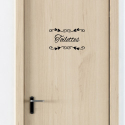 STICKER PORTE TOILETTES DECO CHIC (I0296)