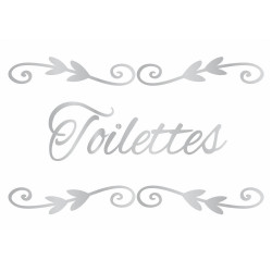 STICKER PORTE TOILETTES DECO CHIC (I0296)