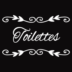STICKER PORTE TOILETTES DECO CHIC (I0296)