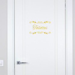 STICKER PORTE TOILETTES DECO CHIC (I0296)