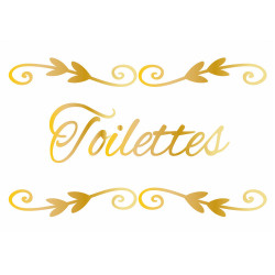 STICKER PORTE TOILETTES DECO CHIC (I0296)