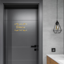 STICKER PORTE TOILETTES DECO CHIC (I0296)