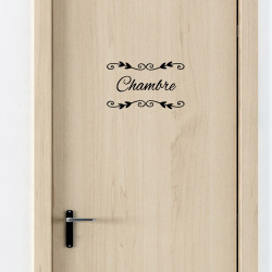STICKER PORTE CHAMBRE DECO CHIC (I0298)