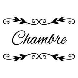 STICKER PORTE CHAMBRE DECO CHIC (I0298)