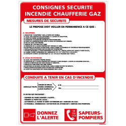 PANNEAU CONSIGNES SECURITE GAZ (A0553)