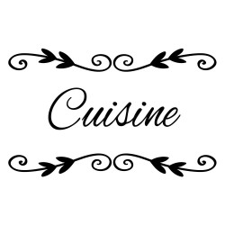 STICKER PORTE CUISINE DECO CHIC (I0299)