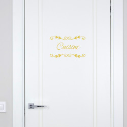 STICKER PORTE CUISINE DECO CHIC (I0299)