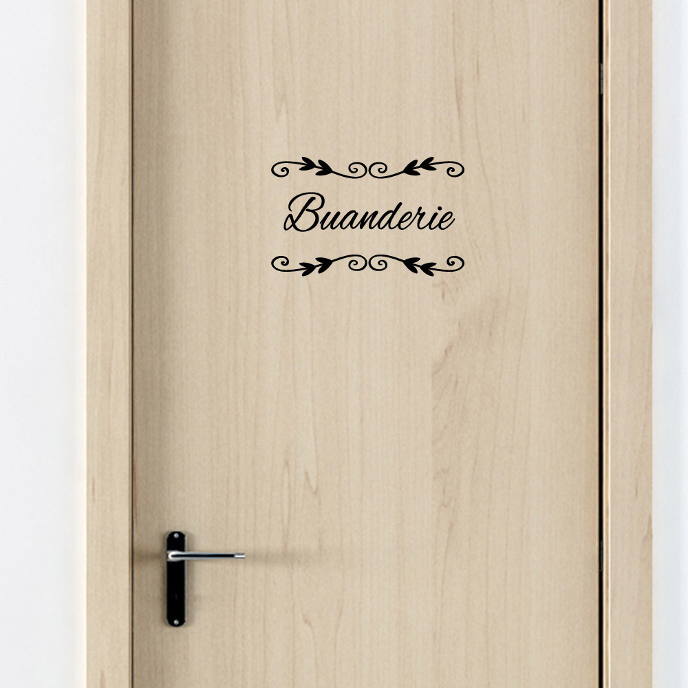 STICKER PORTE BUANDERIE DECO CHIC (I0300) STICKER PORTE BUANDERIE DECO CHIC (I0300)