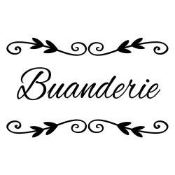 STICKER PORTE BUANDERIE DECO CHIC (I0300)