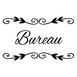 STICKER PORTE BUREAU DECO CHIC (I0301)
