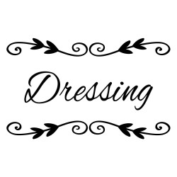 STICKER PORTE DRESSING DECO CHIC (I0302)