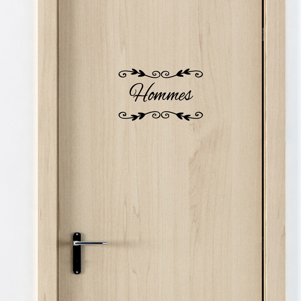 STICKER PORTE TOILETTES HOMMES DECO CHIC (I0304)