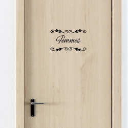 STICKER PORTE TOILETTES FEMMES DECO CHIC (I0305)
