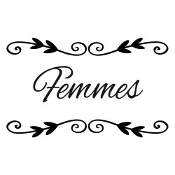 STICKER PORTE TOILETTES FEMMES DECO CHIC (I0305)
