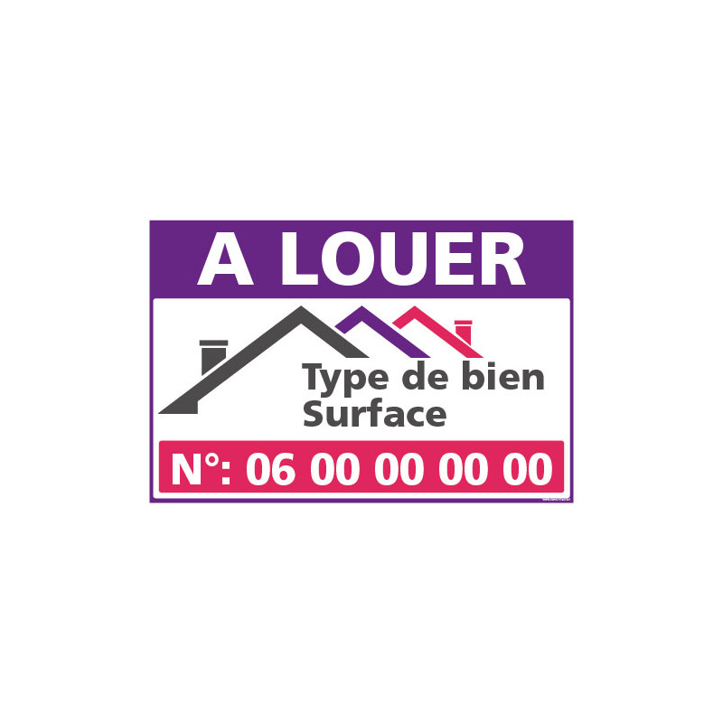 PANNEAU A LOUER PERSONNALISABLE AKYLUX 3,5mm - 600x400mm (G1467)