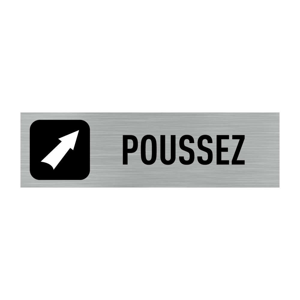 Plaque de porte POUSSEZ